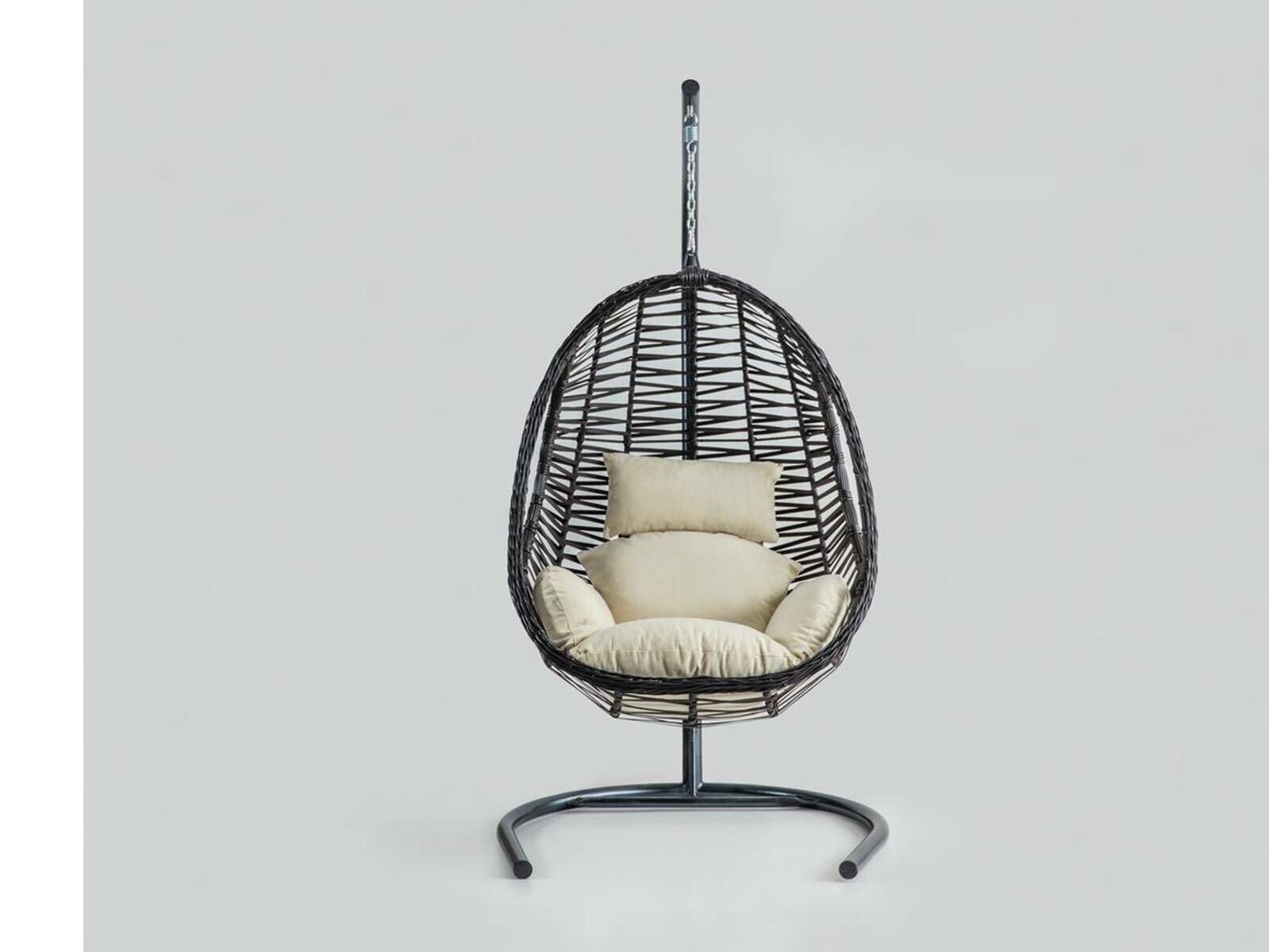 Cosmo Swing Salıncak Kahve Rattan Krem Kumaş