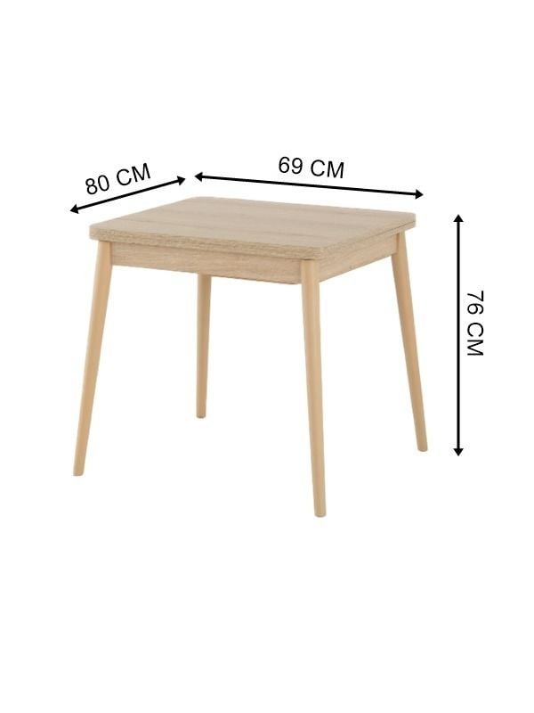 Perla Mini Katlanır Mutfak Masası 70x80 cm