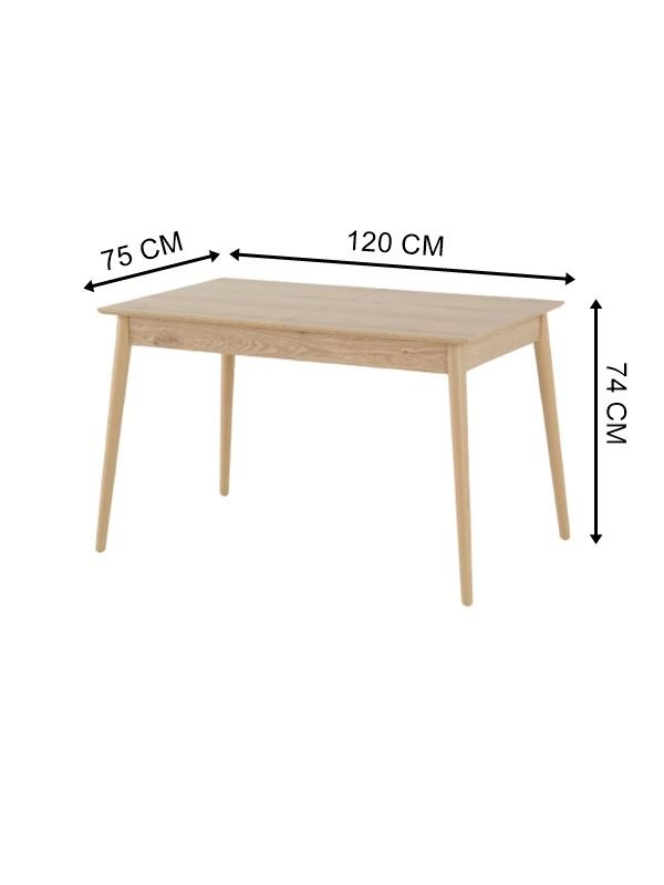 Aybüke Ortadan Açılır Mutfak Masası 75x120 cm
