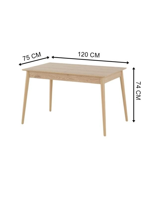 Aybüke Ortadan Açılır Mutfak Masası 75x120 cm