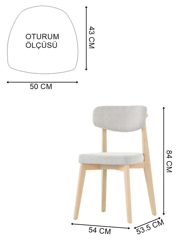 Aybüke Mutfak Sandalyesi ( 2 Adet )