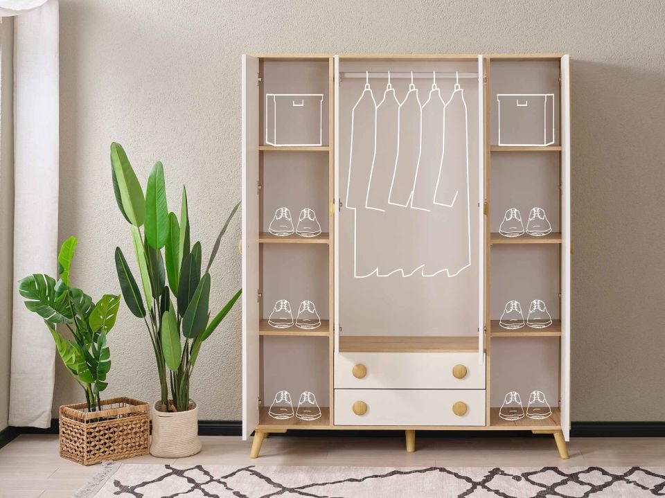 Domino 4 Kapılı Dolap