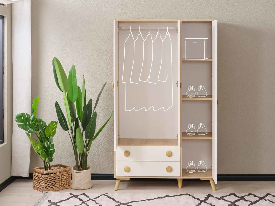 Domino 3 Kapılı Dolap