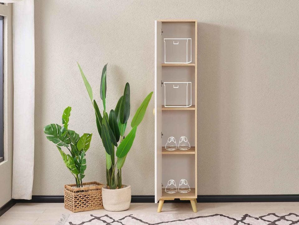 Domino Tek Kapılı Dolap