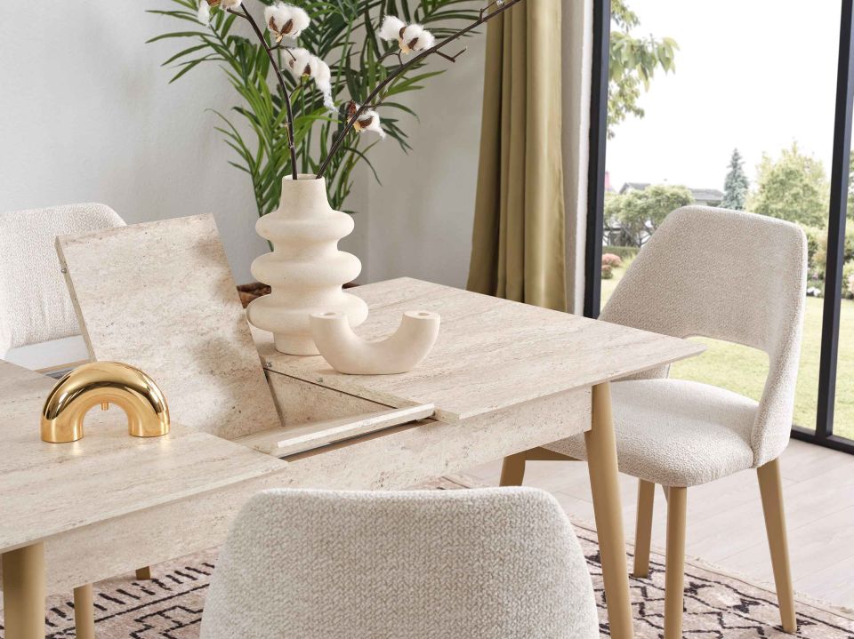 Berit Ortadan Açılır Mutfak Masası 75x120 cm