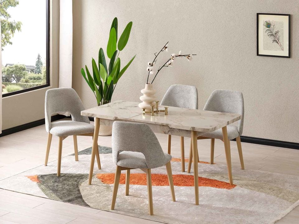 Lotta Ortadan Açılır Mutfak Masası 75x120 cm