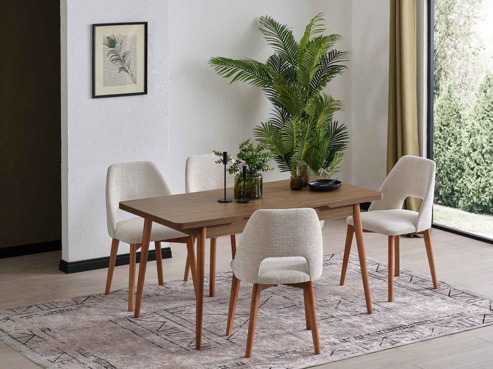 Leyal Ortadan Açılır Mutfak Masası 75x120 cm