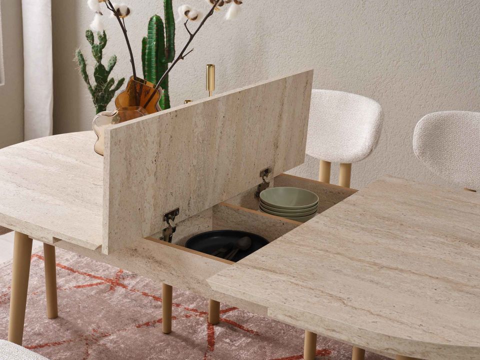 Damla Yemek Masası 90x156 cm