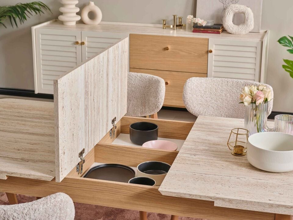 Tino Kelebek Açılır Yemek Masası 90x150 cm