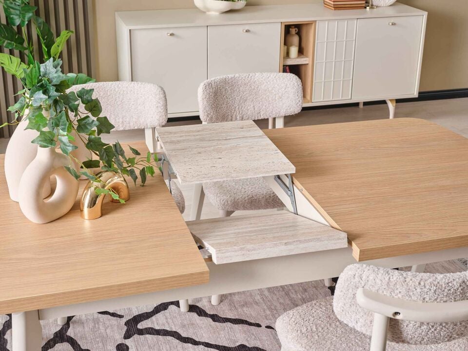 Tito Ortadan Açılır Yemek Masası 90x150 cm