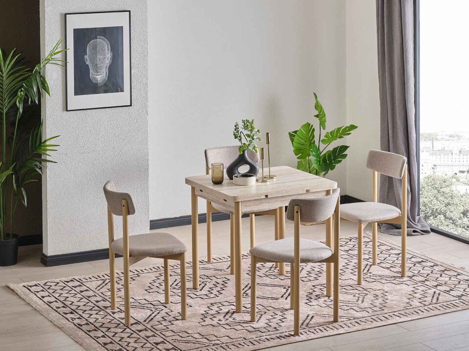 Agostina Yandan Açılır Mutfak Masası 70x80 cm