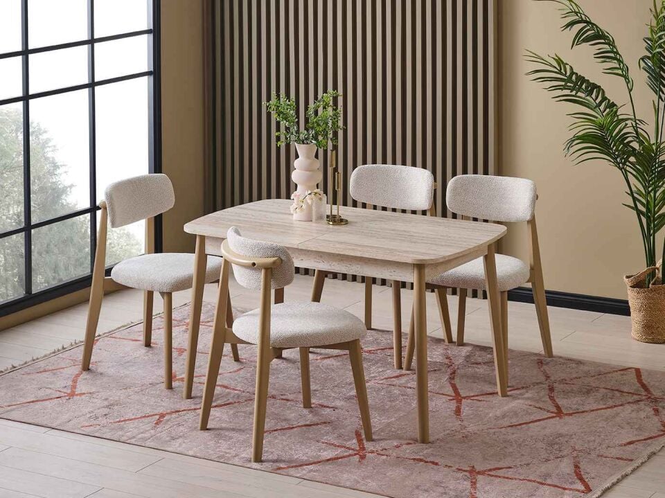 Babür Ortadan Açılır Mutfak Masası 75x130 cm