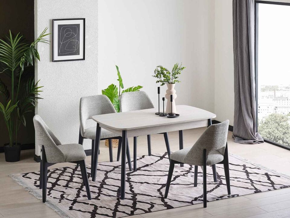 Elba Ortadan Açılır Mutfak Masası 75x130 cm