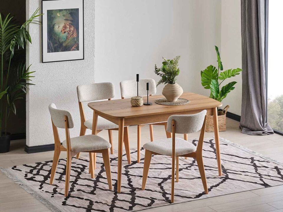 Ella Ortadan Açılır Mutfak Masası 75x130 cm