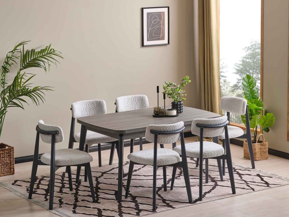 Gema Ortadan Açılır Yemek Masası 90x150 cm