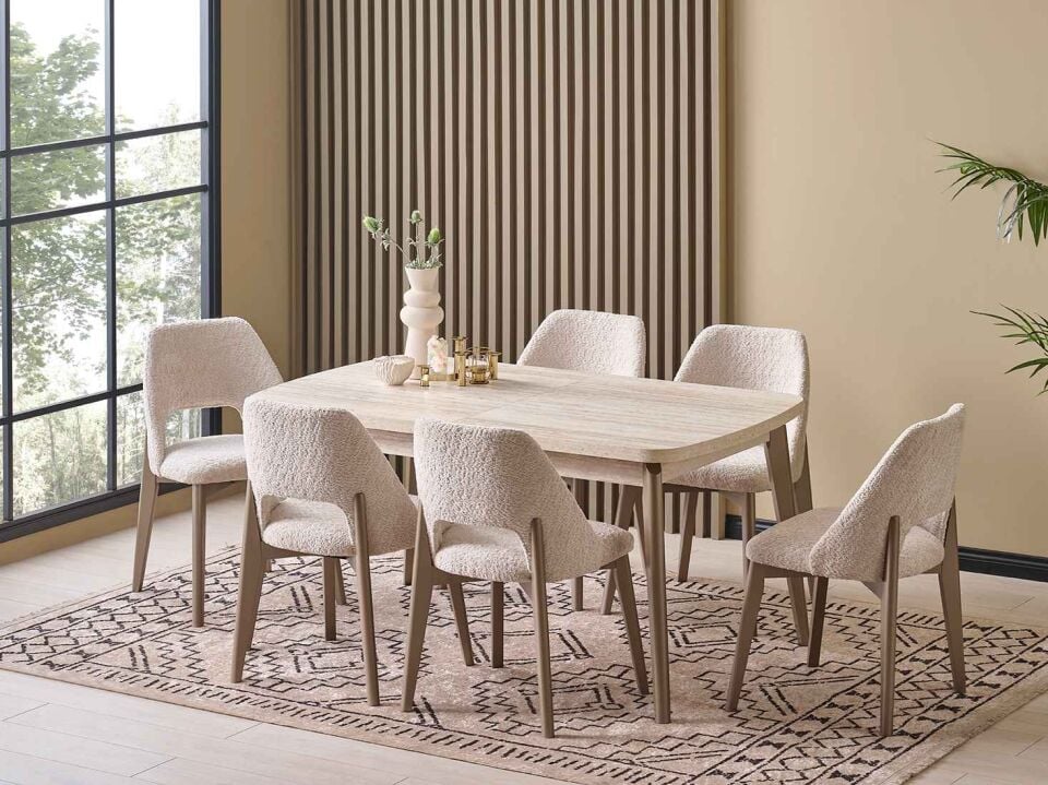 Renzo Ortadan Açılır Yemek Masası 90x150 cm