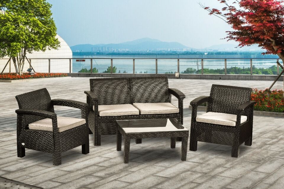 dekorazi home Toscana Bahçe Takımı Kahve