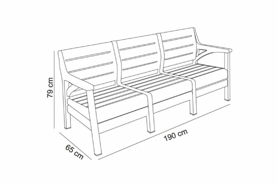 dekorazi home Hawai Bahçe Takımı Gri